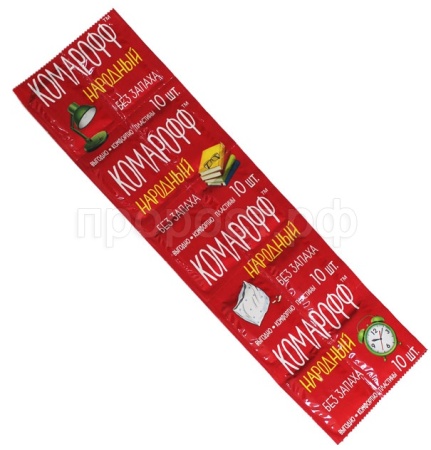 Пластины Комарофф Народный без запаха 10шт Пластины Комарофф Народный без запаха 10шт