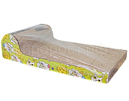 Когтеточка гофрокартон площадка с мячиками с мятой 46*23*11см Когтеточка гофрокартон площадка с мячиками с мятой 46*23*11см