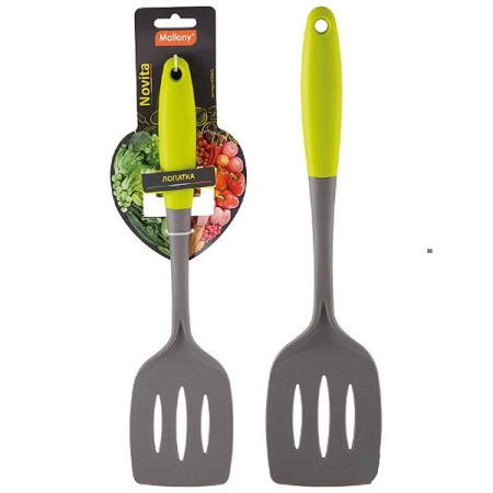 Лопатка с отверстиями Novita из нейлона с цветной ручкой из TPR   Лопатка с отверстиями Novita из нейлона с цветной ручкой из TPR