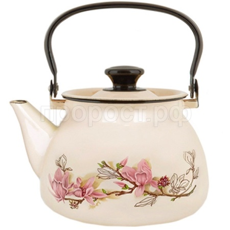 Чайник 3л с метал. ручкой сферич. слоновая кость Магнолия 42104-122/6-У4 /4шт/Керчь Чайник 3л с метал. ручкой сферич. слоновая кость Магнолия 42104-122/6-У4 /4шт/Керчь