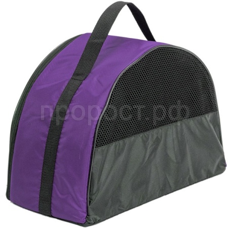 Сумка переноска ЧИП Полукруглая №1 нейлон с сетчатым окном 38*18*25см фиолетовая/9046фиол Сумка переноска ЧИП Полукруглая №1 нейлон с сетчатым окном 38*18*25см фиолетовая/9046фиол