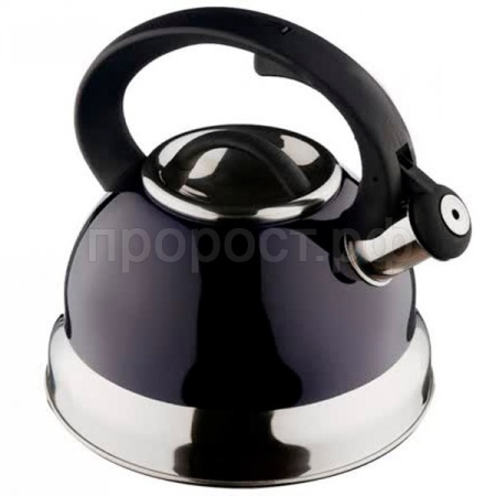 Чайник 2,5л Индиго ЗЕРКАЛЬНАЯ ПОЛОСА со свистком КТ-146B Чайник 2,5л Индиго ЗЕРКАЛЬНАЯ ПОЛОСА со свистком КТ-146B