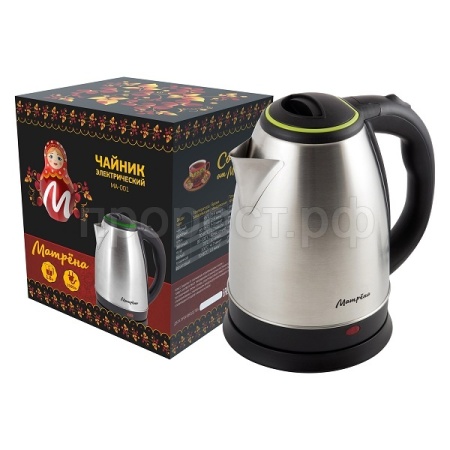 Чайник электр. 1,8л МАТРЕНА сталь, цветы МА-001 зеленый 005458 /12шт/ Чайник электр. 1,8л МАТРЕНА сталь, цветы МА-001 зеленый 005458 /12шт/