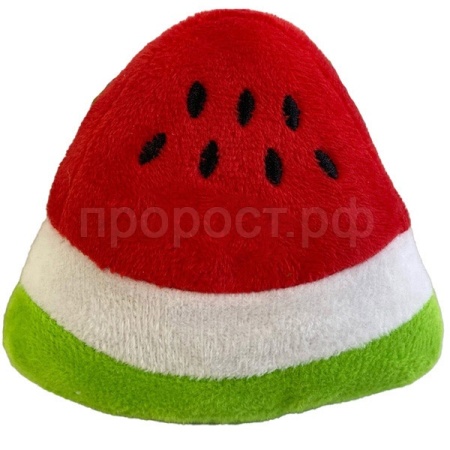 Игрушка с Долька арбуза плюшевая с пищалкой 11см/C0137/ЗР Игрушка с Долька арбуза плюшевая с пищалкой 11см/C0137/ЗР