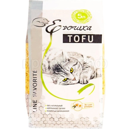 Наполнитель Ерошка Тофу Экстракт ромашки 5л Наполнитель Ерошка Тофу Экстракт ромашки 5л