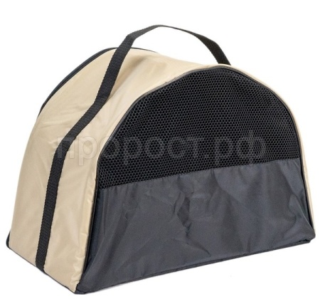 Сумка переноска ЧИП Полукруглая №3 нейлон с сетчатым окном 46*24*32см бежевая/9048 Сумка переноска ЧИП Полукруглая №3 нейлон с сетчатым окном 46*24*32см бежевая/9048