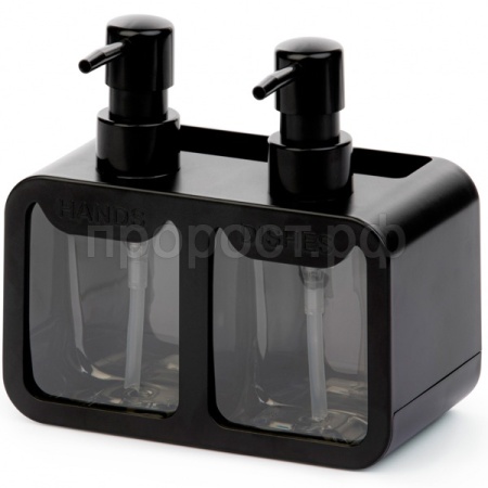 Диспенсер д/моющего средства и мыло с отделением д/хранения черный И8925 /30шт/Альтерн Диспенсер д/моющего средства и мыло с отделением д/хранения черный И8925 /30шт/Альтерн