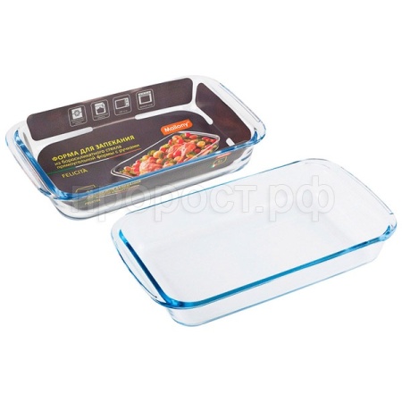Форма д/запекания 1л Felicta боросил стекло прямоуг формы с ручками /12шт/007179/Mallony Форма д/запекания 1л Felicta боросил стекло прямоуг формы с ручками /12шт/007179/Mallony