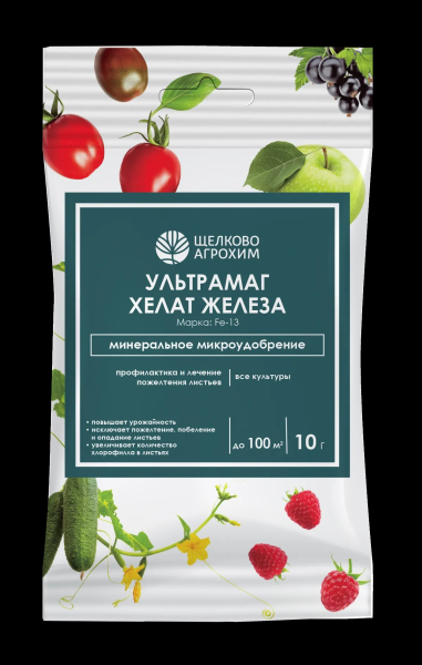 Ультрамаг хелат железа 10г Fe-13% 50шт Щелково Агрохим Ультрамаг хелат железа 10г Fe-13% 50шт Щелково Агрохим