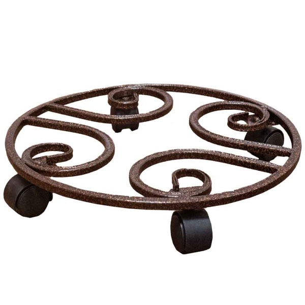 Подставка РЗДИ Напол на колесах один горшок антик медь