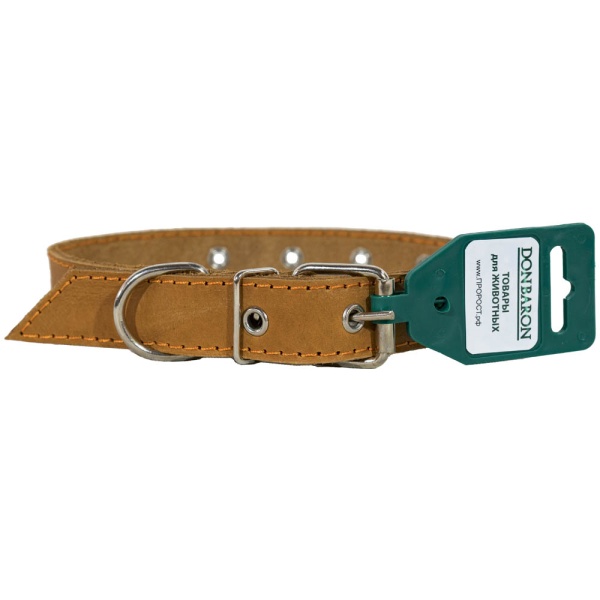 Ошейник кожа коричневый 1сл 25мм DONBARON Ошейник кожа коричневый 1сл 25мм DONBARON