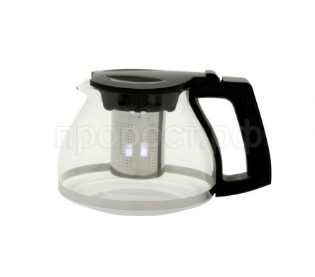 Чайник-заварник 0,7л Кувшин стекло с ситечком металлическим черный T-006-SY-138ВК Чайник-заварник 0,7л Кувшин стекло с ситечком металлическим черный T-006-SY-138ВК