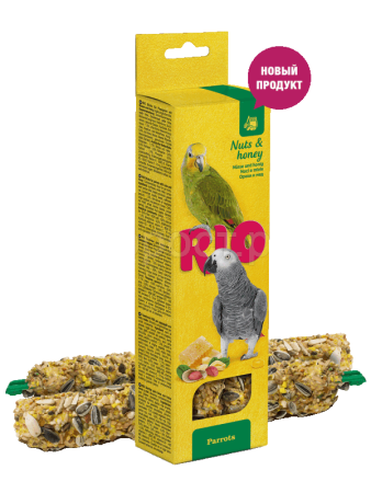 Лакомство для попугаев Палочки РИО Мед и Орех 2*90гр Лакомство для попугаев Палочки РИО Мед и Орех 2*90гр