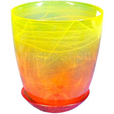 Горшок для орхидей Органза  №2 желт-орж Горшок для орхидей Органза  №2 желт-орж