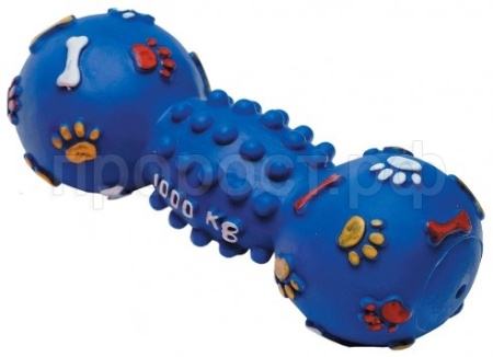 Игрушка для собак Гантель "1000КГ" виниловая 25см для крупных пород/ISJ3013/ЗР Игрушка для собак Гантель "1000КГ" виниловая 25см для крупных пород/ISJ3013/ЗР