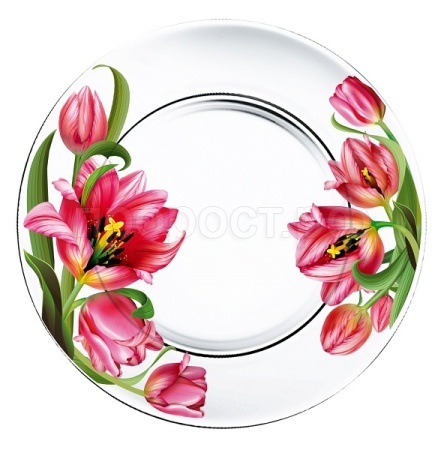 Тарелка сервировочная Тюльпаны/327/1-Д Тарелка сервировочная Тюльпаны/327/1-Д