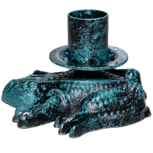 ДЕКОР Подсвечник Лягушка антик зеленый РЗДИ/1шт ДЕКОР Подсвечник Лягушка антик зеленый РЗДИ/1шт