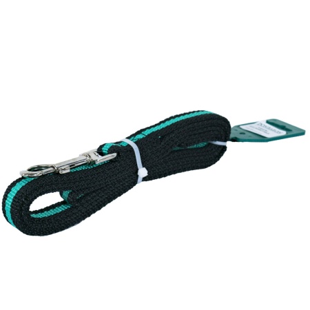 Поводок капрон 20мм*2м черный с зелёной полосой  DONBARON Поводок капрон 20мм*2м черный с зелёной полосой  DONBARON