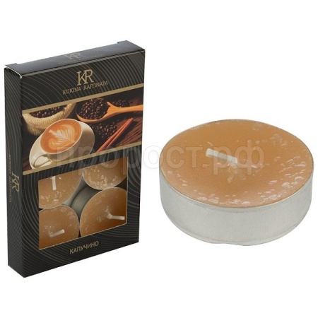 Свечи чайные ароматические Капучино (6 шт) 007911 Свечи чайные ароматические Капучино (6 шт) 007911