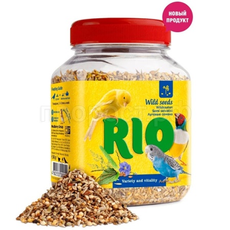 Лакомство для птиц РИО Семена луговых трав 240г Лакомство для птиц РИО Семена луговых трав 240г