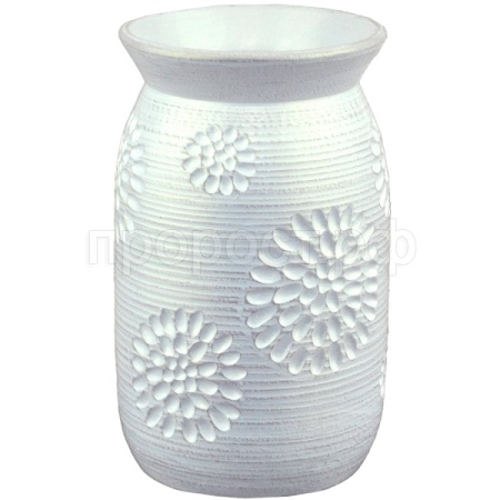 Ваза Астра белая флора h22см 24-523/663613   Ваза Астра белая флора h22см 24-523/663613