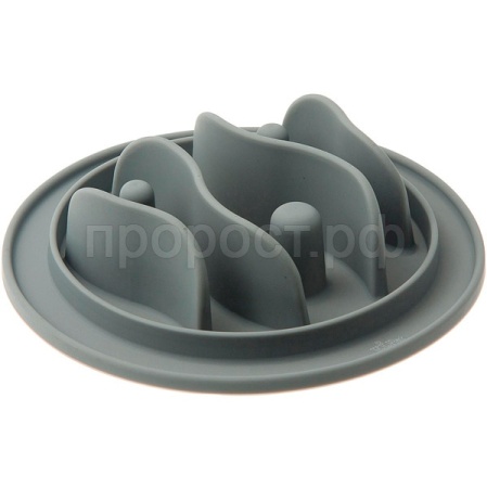 Миска рельефная силиконовая (рыбки) 15см серая 21006/Пет Лайн Миска рельефная силиконовая (рыбки) 15см серая 21006/Пет Лайн