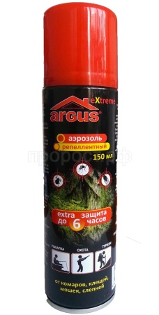 ARGUS EXTREME аэрозоль от комаров, мошек,слепней 150мл ARGUS EXTREME аэрозоль от комаров, мошек,слепней 150мл