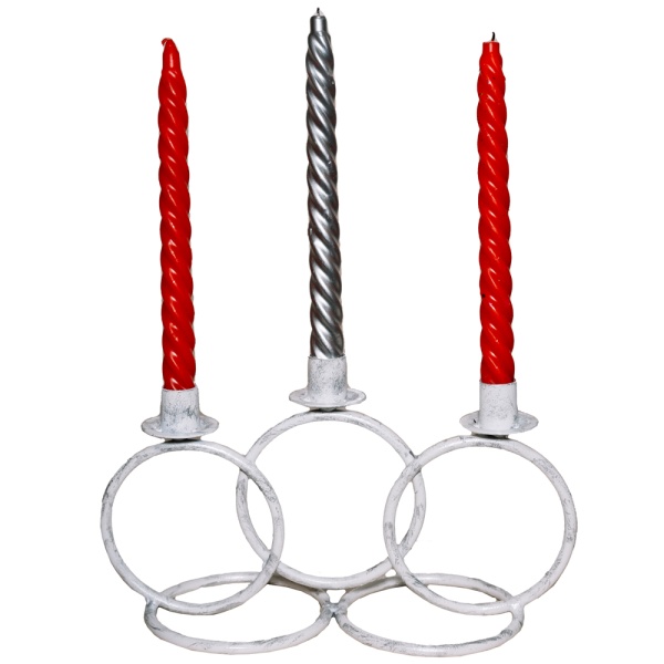 ДЕКОР Подсвечник Кольцо 3 свечи бел серебро РЗДИ/1шт ДЕКОР Подсвечник Кольцо 3 свечи бел серебро РЗДИ/1шт