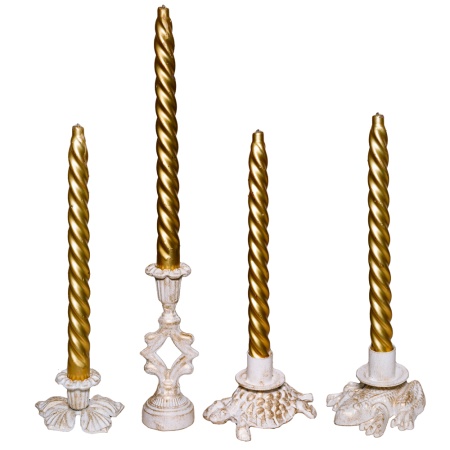 ДЕКОР Подсвечник Ампир бел золото РЗДИ/1шт ДЕКОР Подсвечник Ампир бел золото РЗДИ/1шт