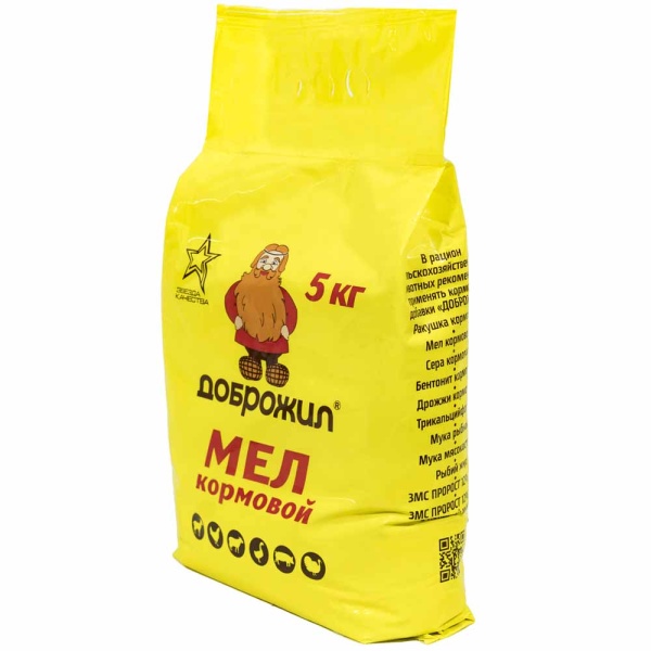Мел кормовой ДОБРОЖИЛ 5кг Мел кормовой ДОБРОЖИЛ 5кг