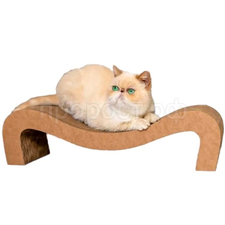 Когтеточка-лежанка Зверье мое картон волна 59*21*15см Когтеточка-лежанка Зверье мое картон волна 59*21*15см